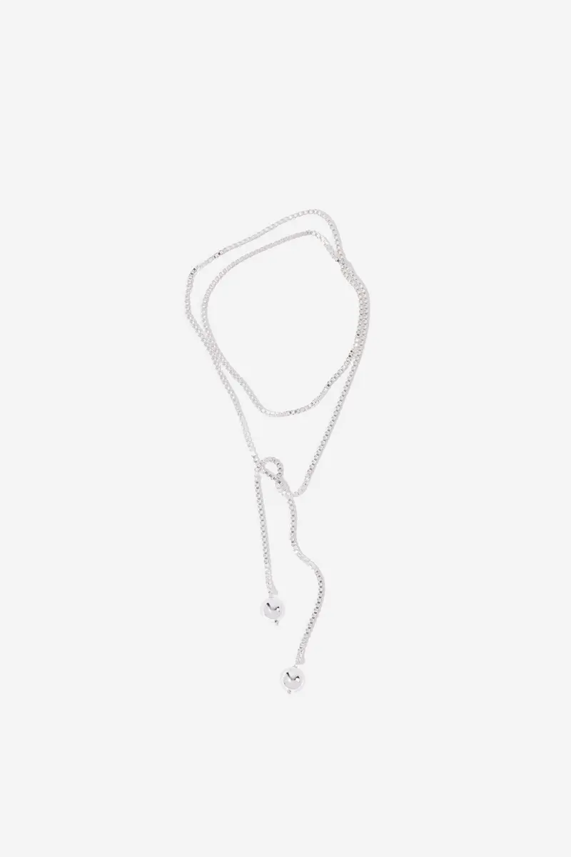 SOLO SILVER SPHERE TIE SILVER