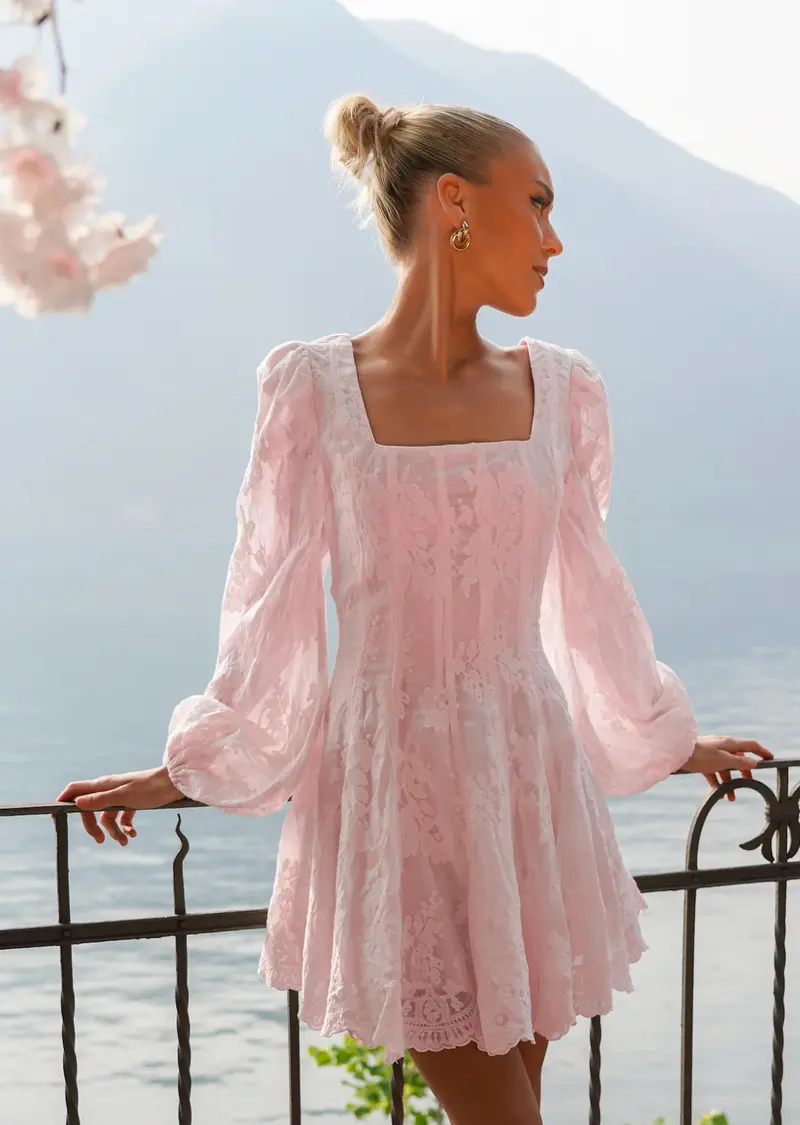 Sophie Lace Dress Baby Pink