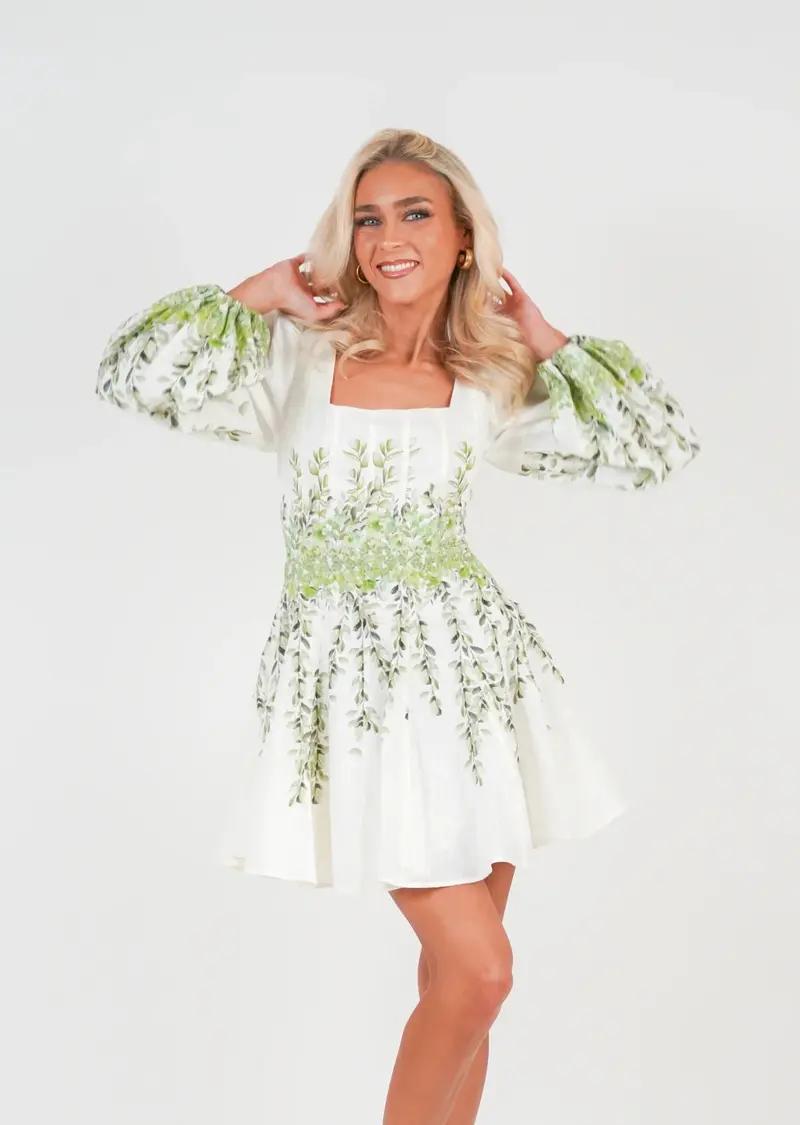 Sophie Print Dress - Green Print