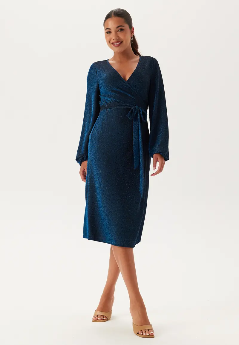 Sparkling Midi Wrap Dress