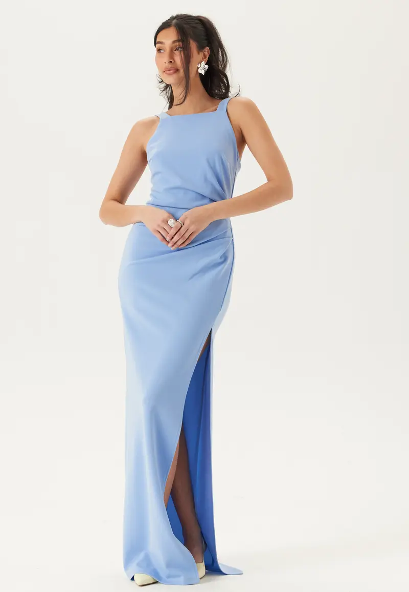 Square Neck Slit Maxi Dress