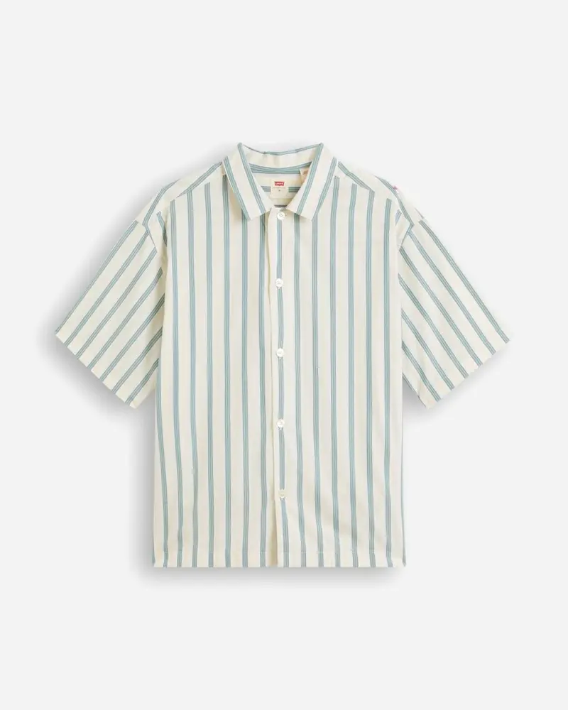 SS Slouchy Shirt - White Stripe