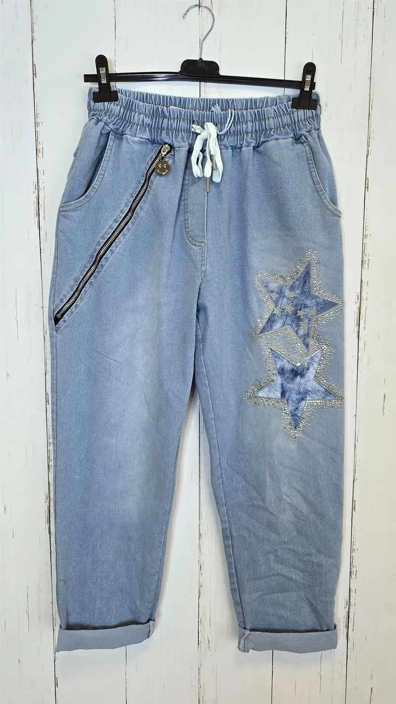 Stella denim joggebukse lys