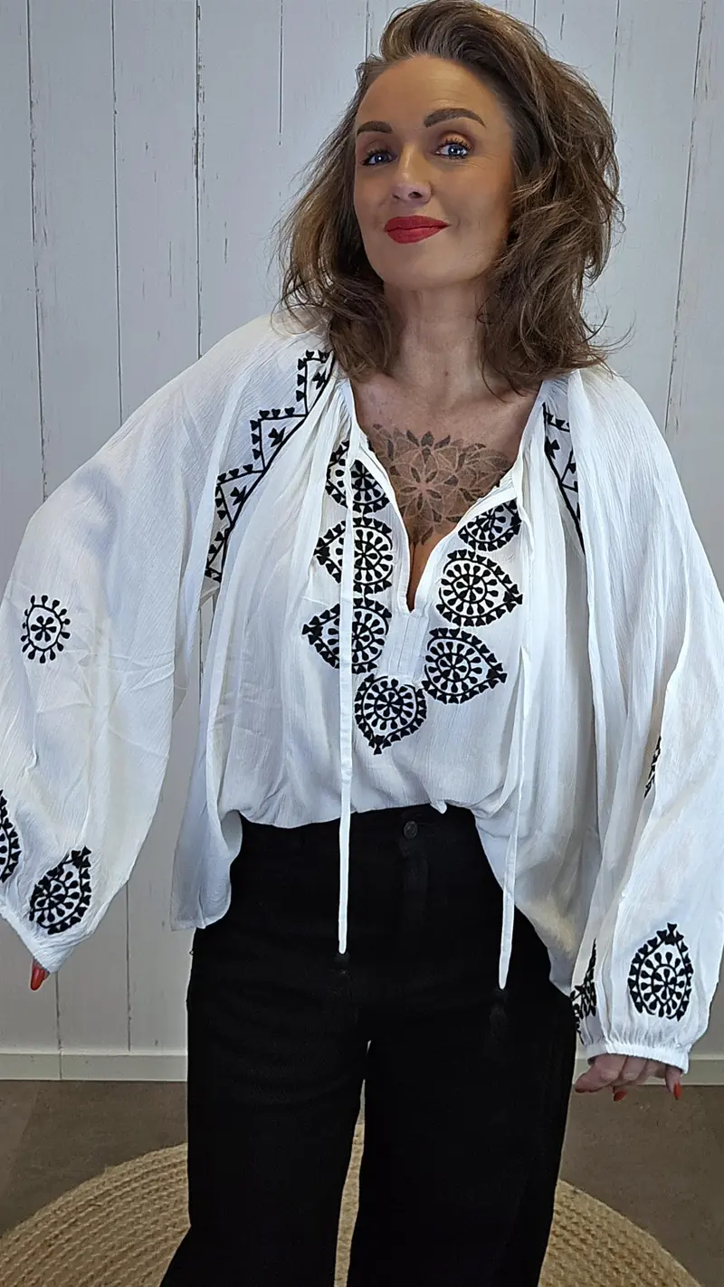 Stine bluse hvit