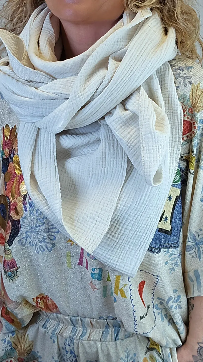 Stine bomulls skjerf beige