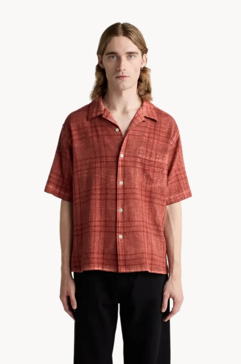 Stone Red Check Loose