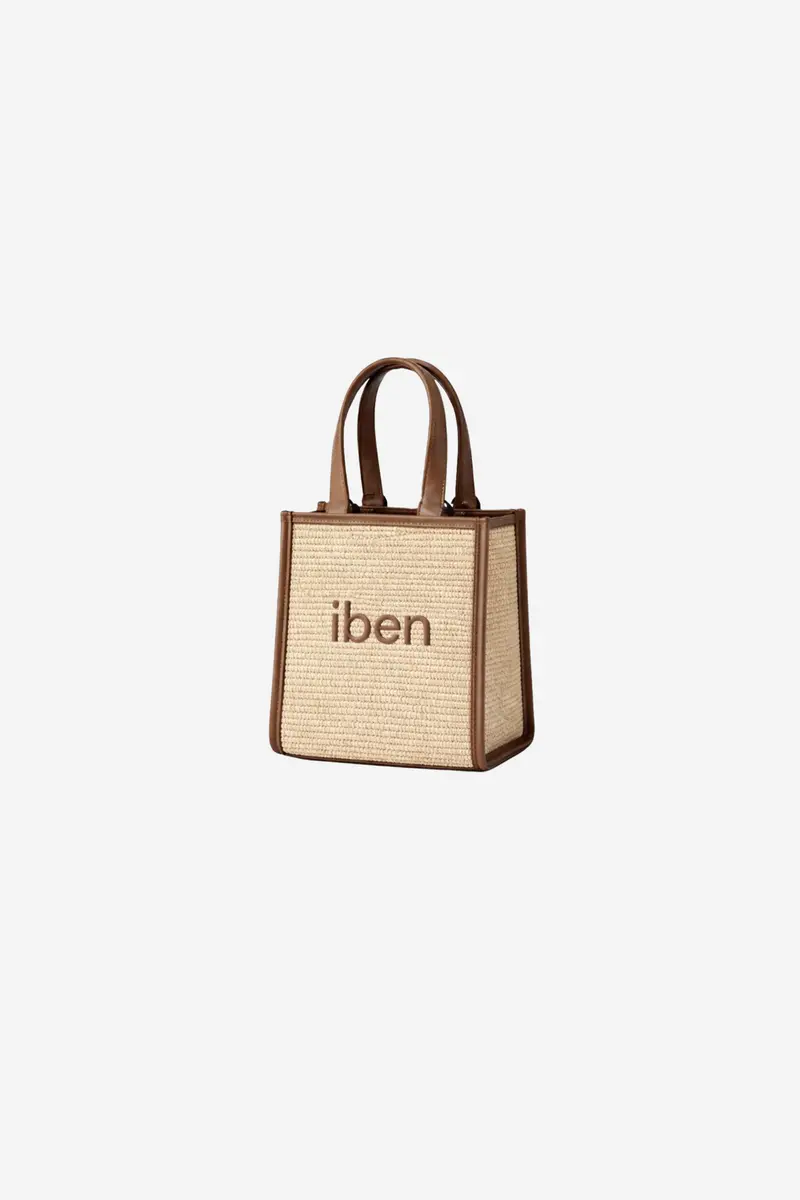 Straw Bag Mini Brown Straw