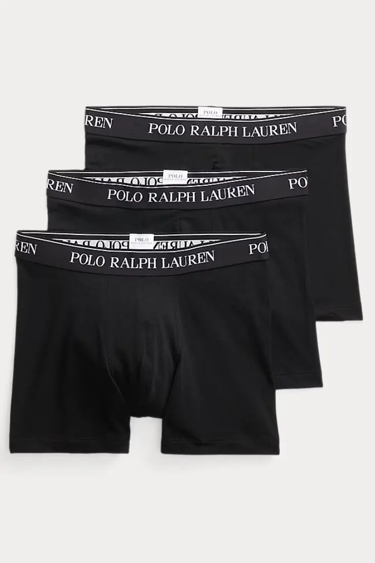Stretch Cotton Boxer Brief 3 Pack Black