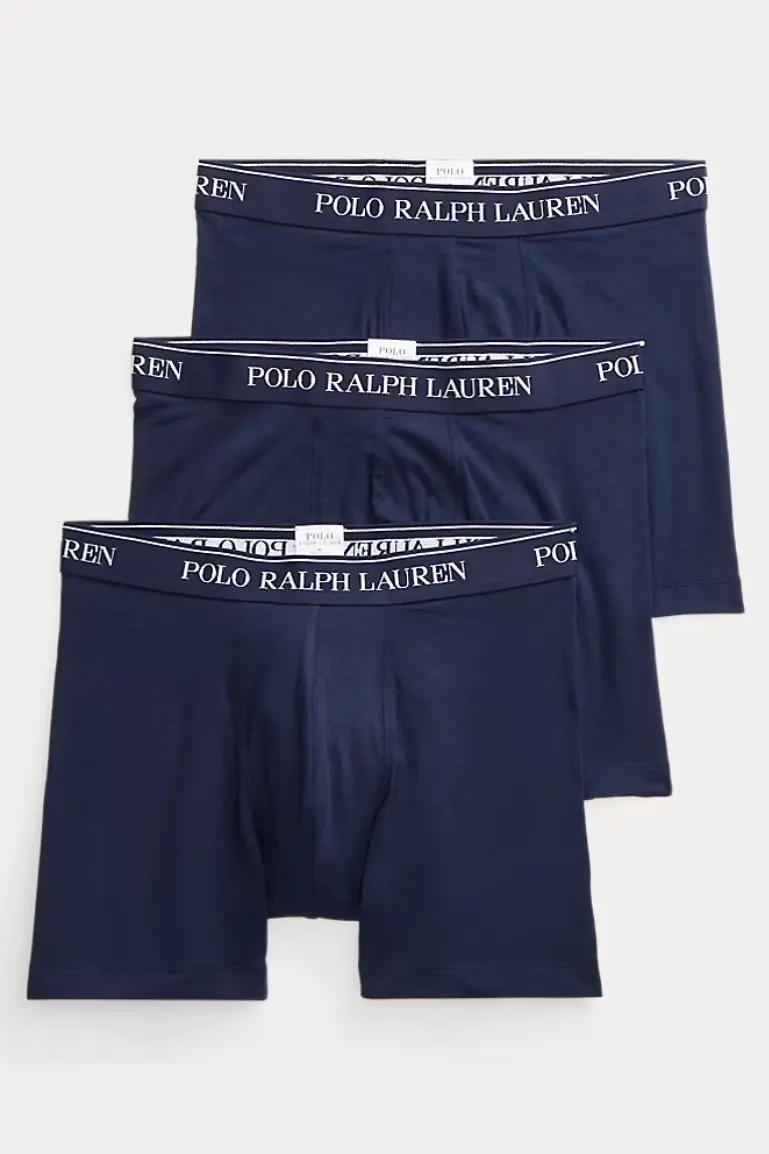 Stretch Cotton Boxer Brief 3 Pack Navy