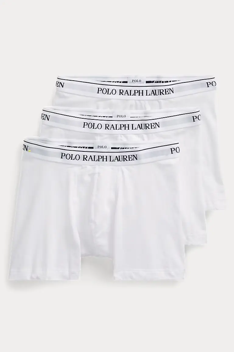 Stretch Cotton Boxer Brief 3 Pack White