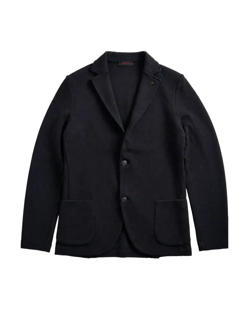 Strikket Blazer i Travel Wool Dark Blue