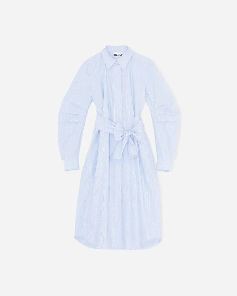 Stripe Cotton Dress - Brunnera Blue