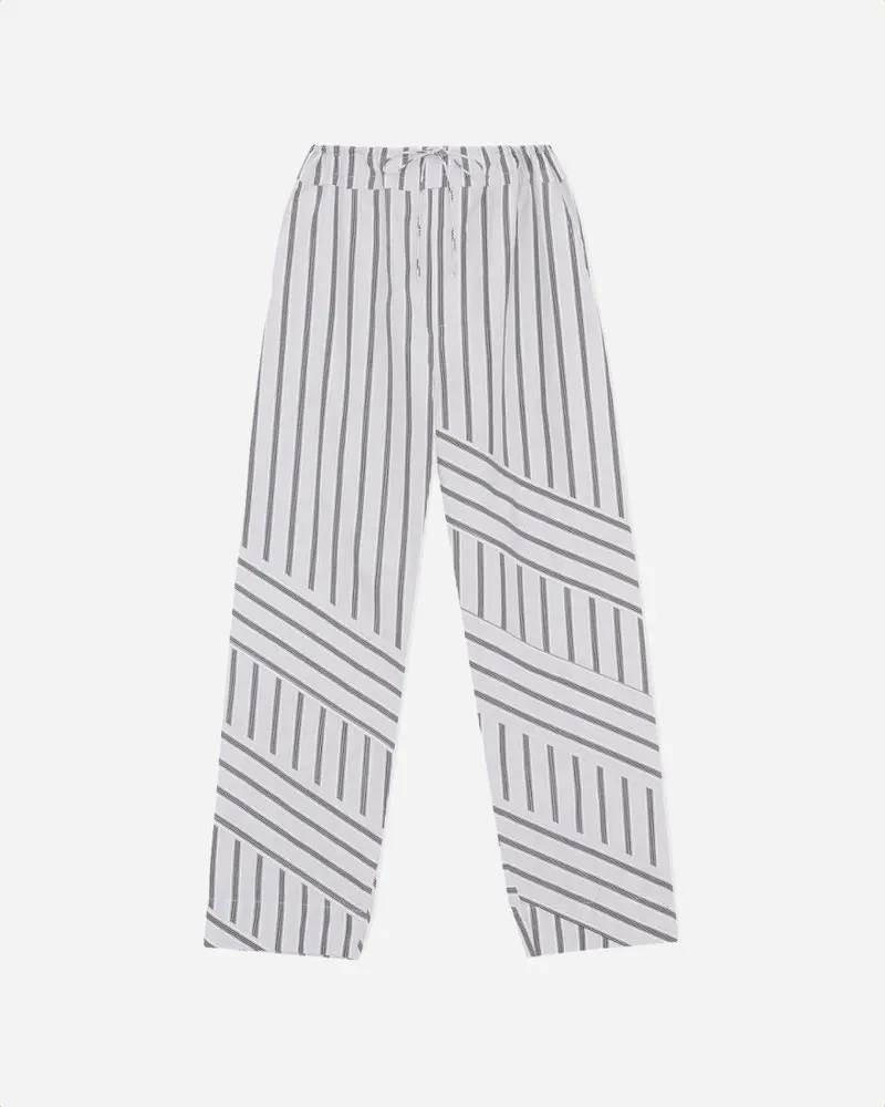 Stripe Cotton Pant - Misty Lilac