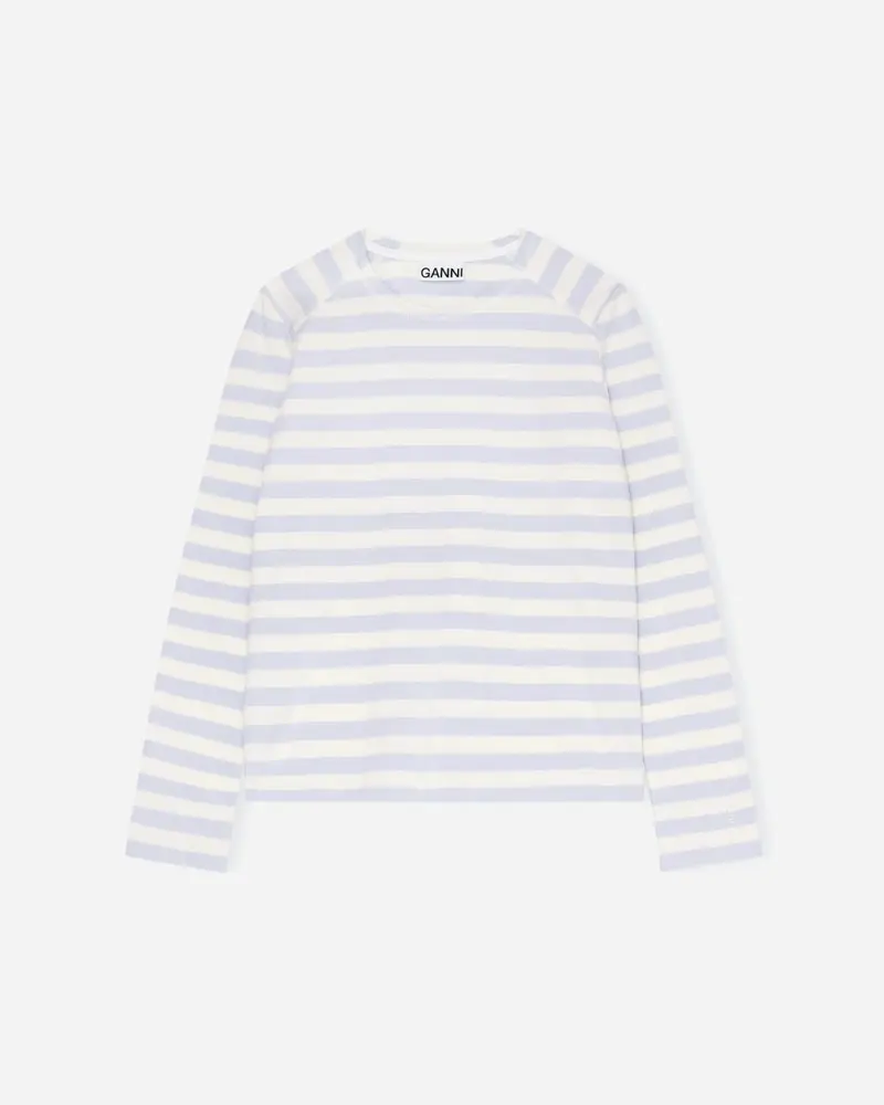 Striped Cotton Jersey -  Heather