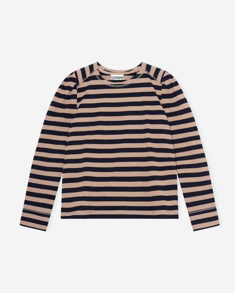 Striped Cotton Jersey - Sky Captain