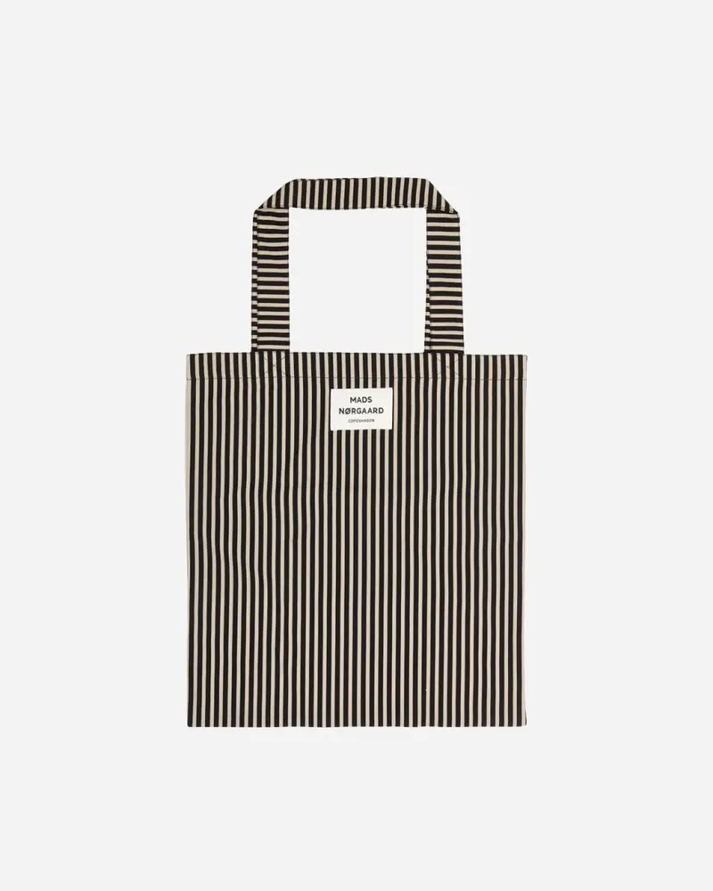 Striped Organic Atoma Bag - Black/Oak