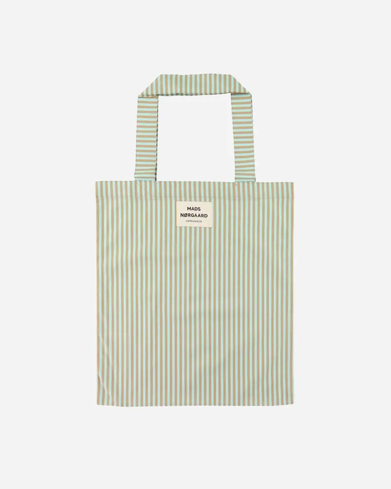 Striped Organic Atoma Bag - Spa Retreat/Iced Coffee