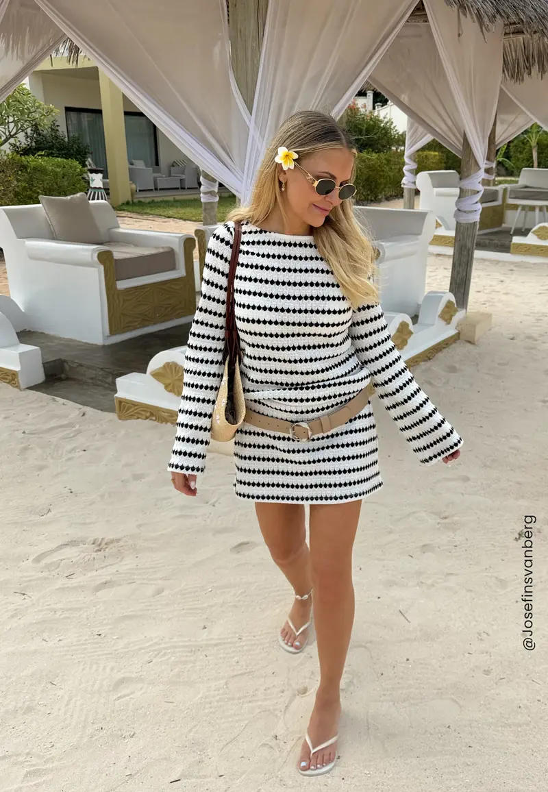 Striped Short Dress