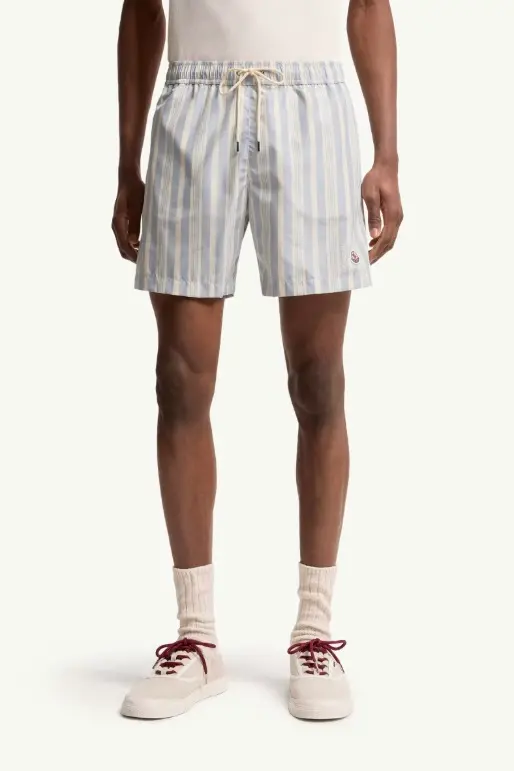 Striped Swim Shorts White/Blue