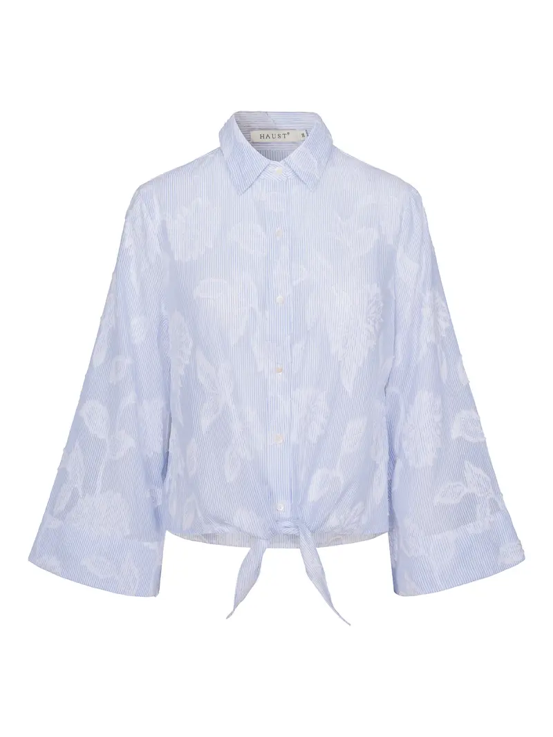 Striped tie cotton shirt Striped
