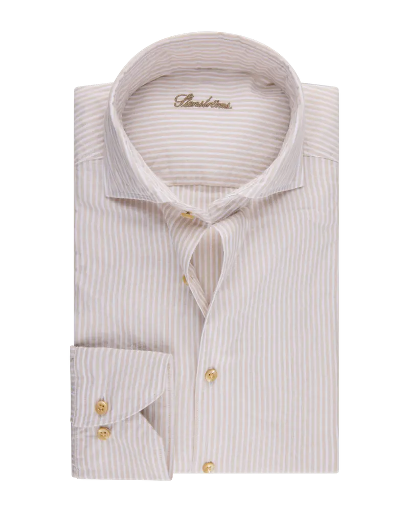 Stripete Lys beige skjorte - Regular