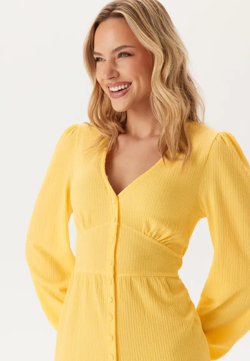 Structure Button Midi Dress