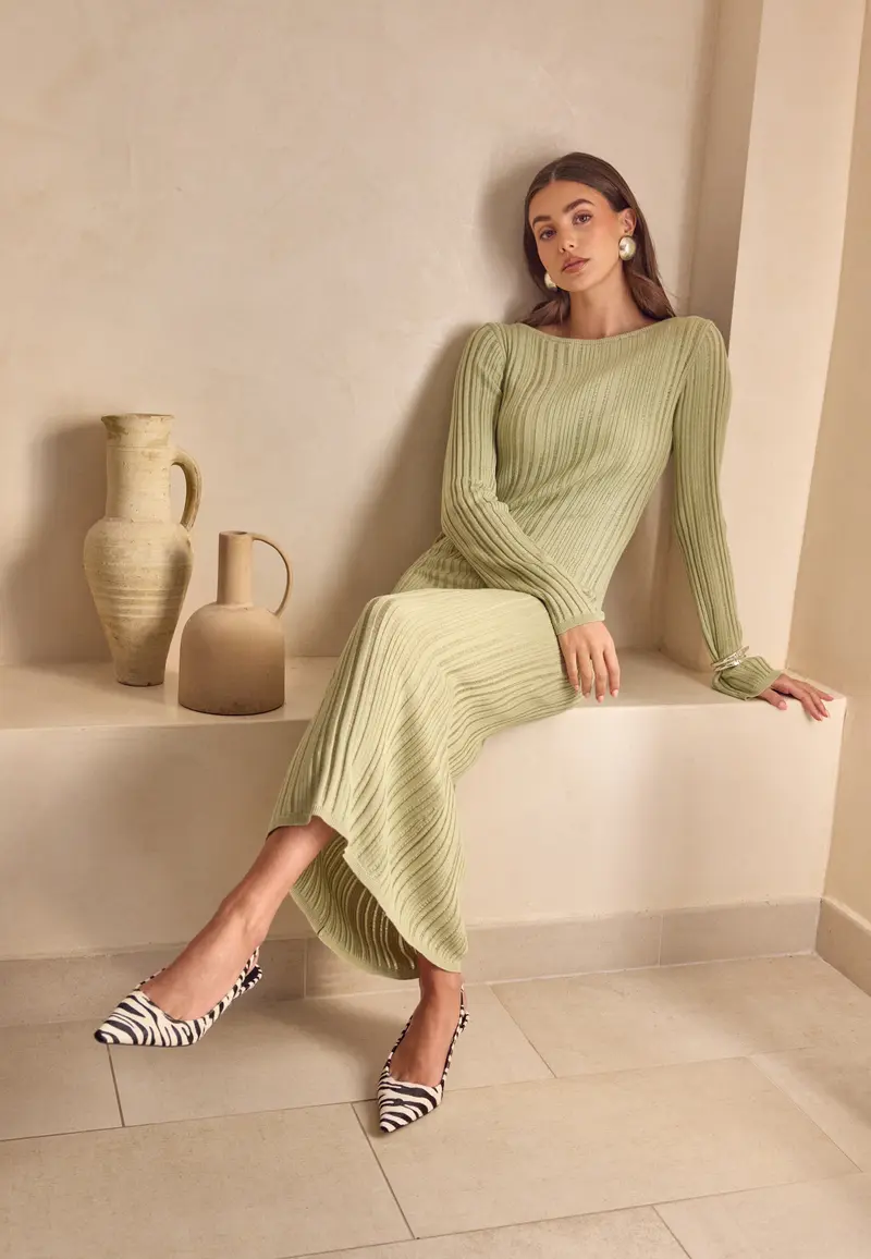Structure Knitted Dress