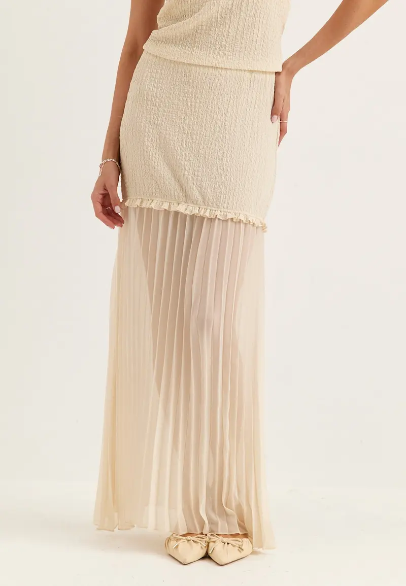 Strucure Combined Maxi Skirt