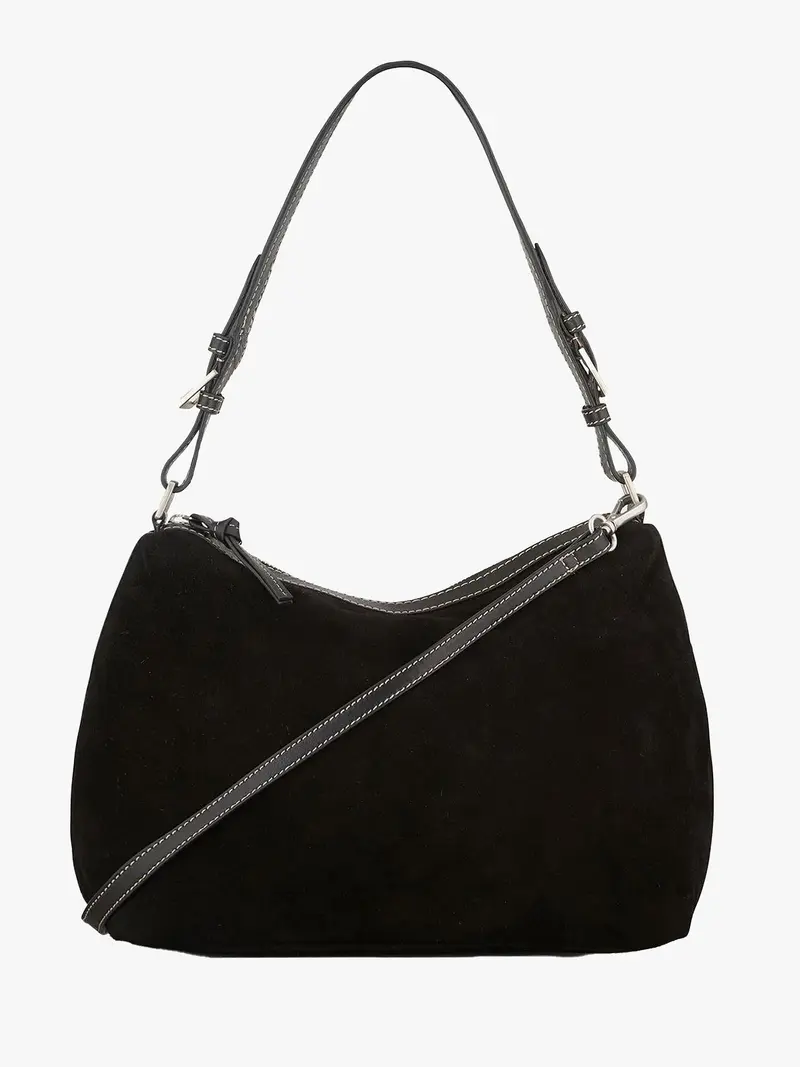 Suede Ginni Medi Bag - Black