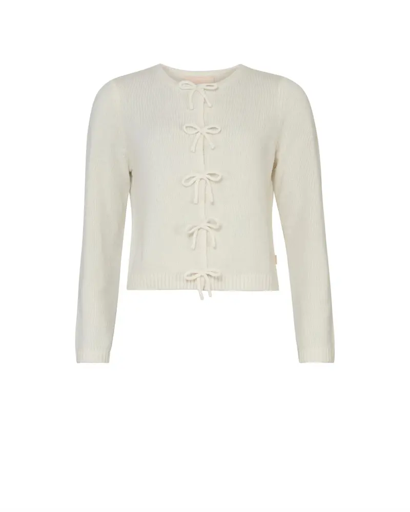 Summer Knit Bow Jacket - Off White