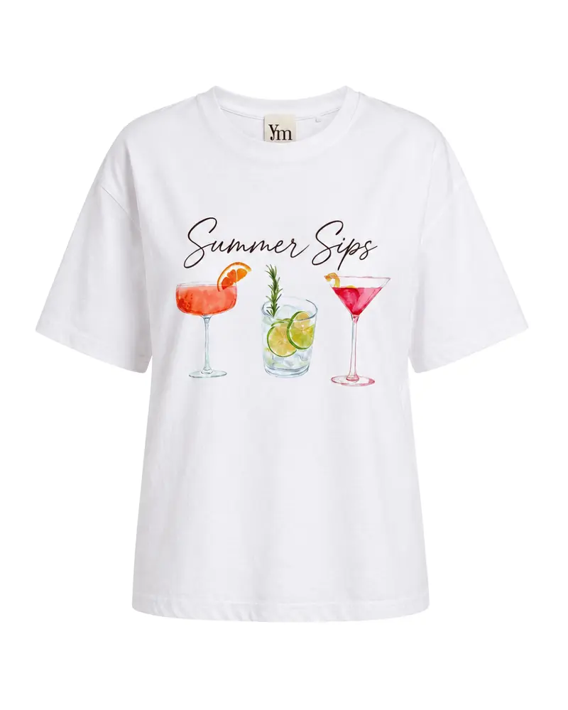 Summer sips t-shirt White