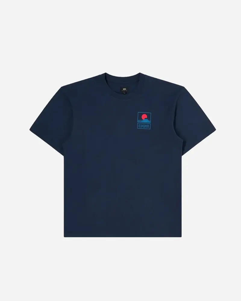 Sunset On Mt Fuji TS - Navy Blazer Garment Washed