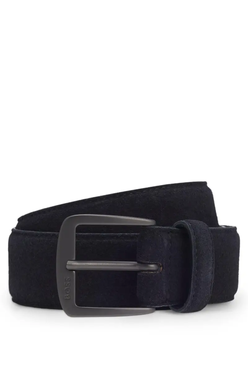 Syhr-Sd-St_Sz35 Suede Belt Dark Blue