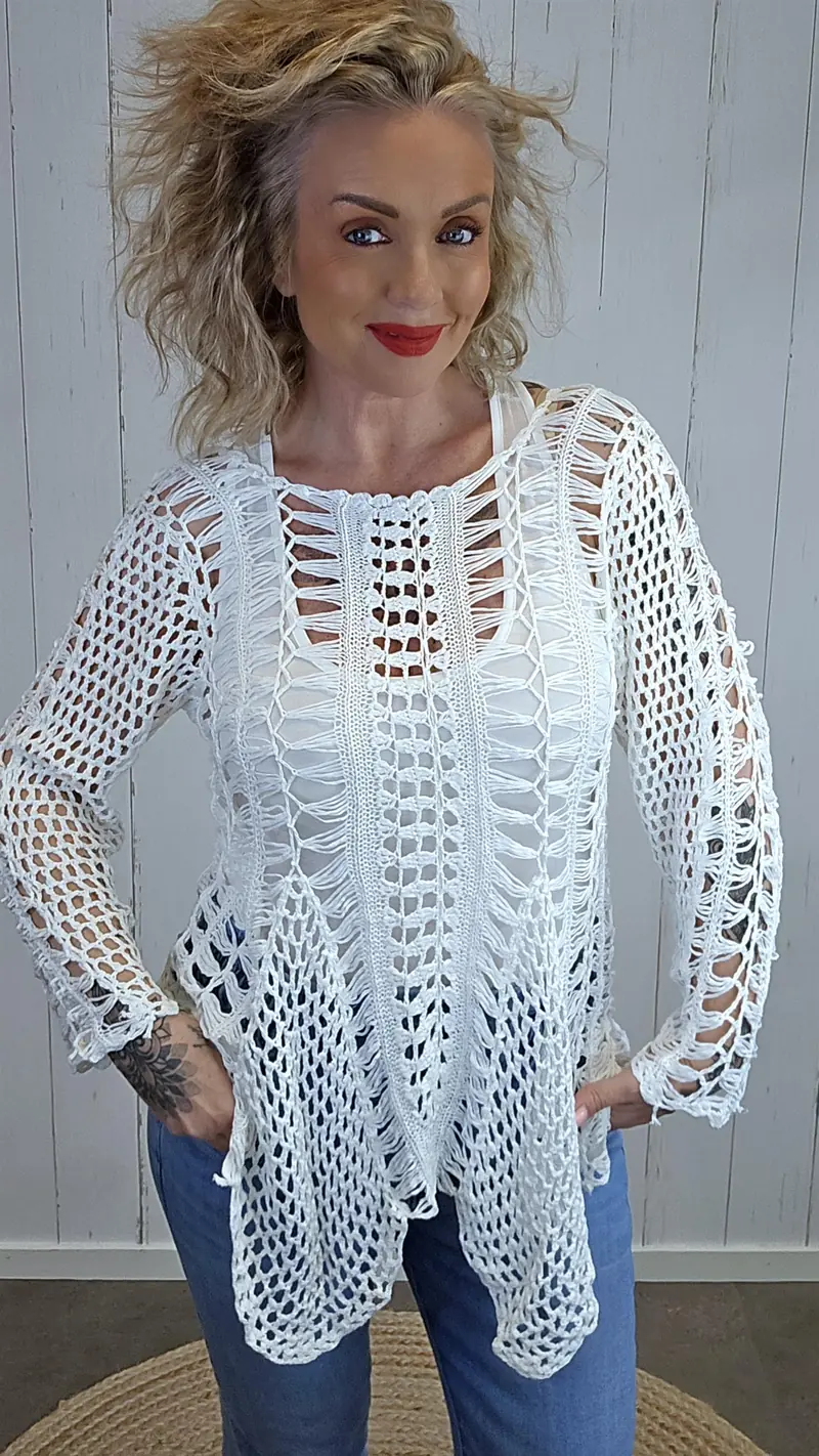 Synne heklet topp i bomull