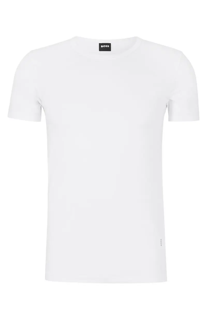 T-Shirt Stretch Round Neck 2PK White