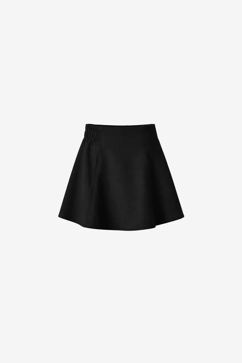 Taffeta Mini Skirt Black