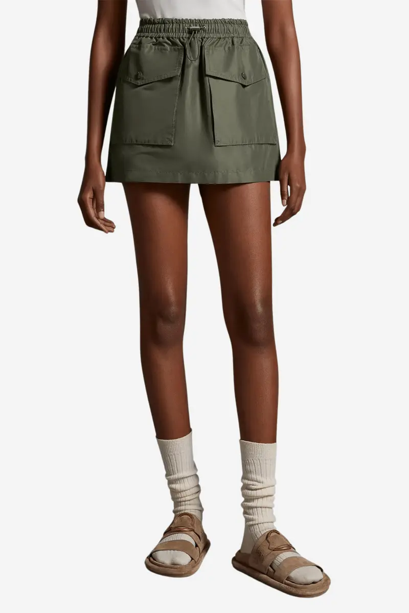 Taffeta Mini Skirt Turquoise