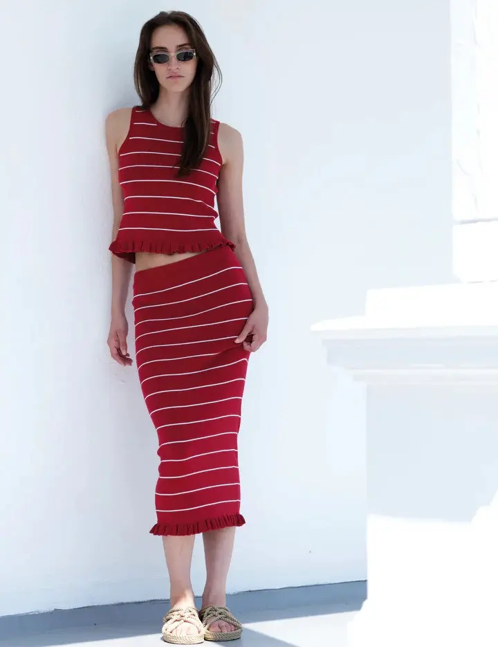 Taliana Rib Stripe Tank