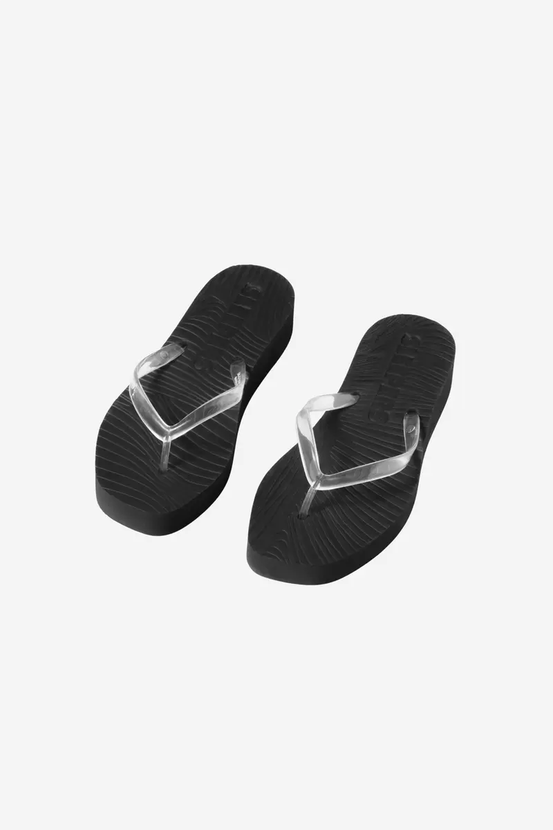 Tapered Platform Black Clear Transparent