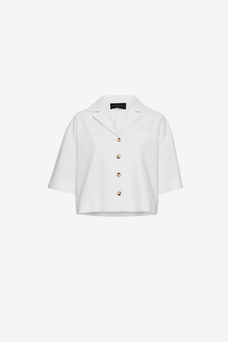 Tara Linen Shirt White