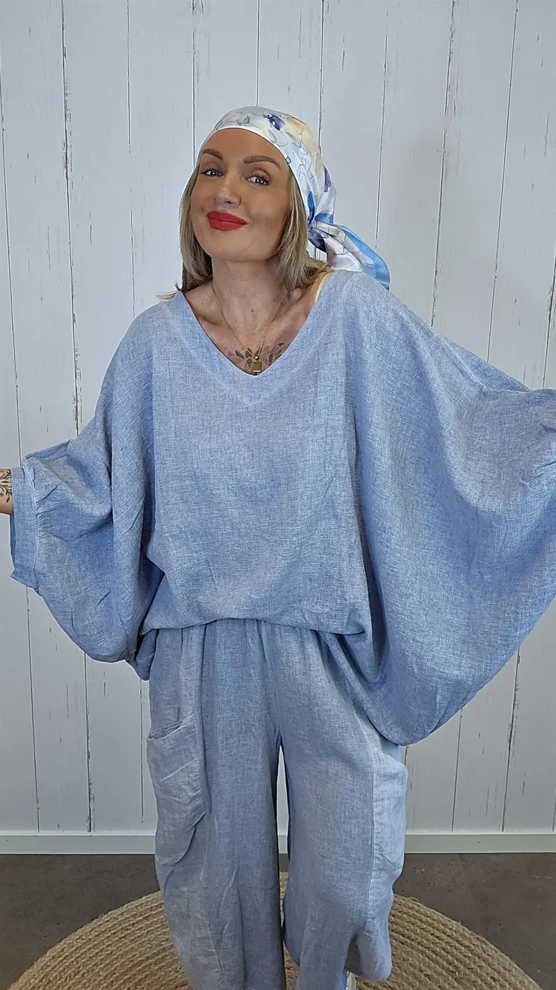 Tara topp lys blå