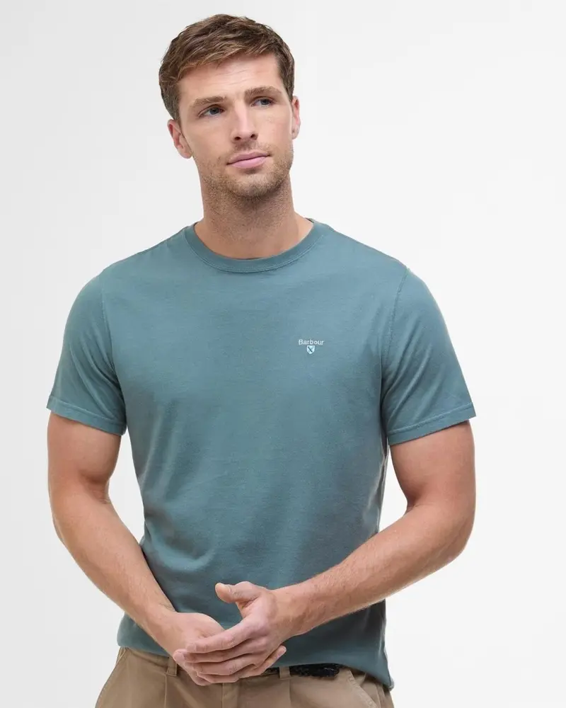 Tartan sports T-shirt - Vintage Teal