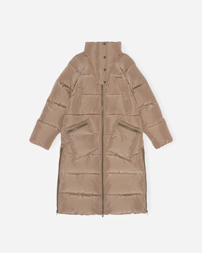 Tech Puffer Oversized Coat - Fossil
