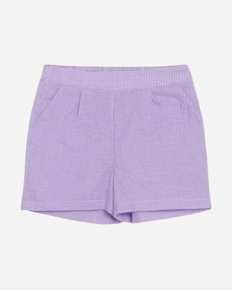 Teen Dana Check Shorts - Light Purple