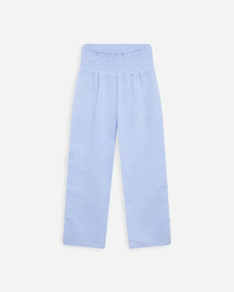 Teen Lissi Check Cropped Pant- Light Blue