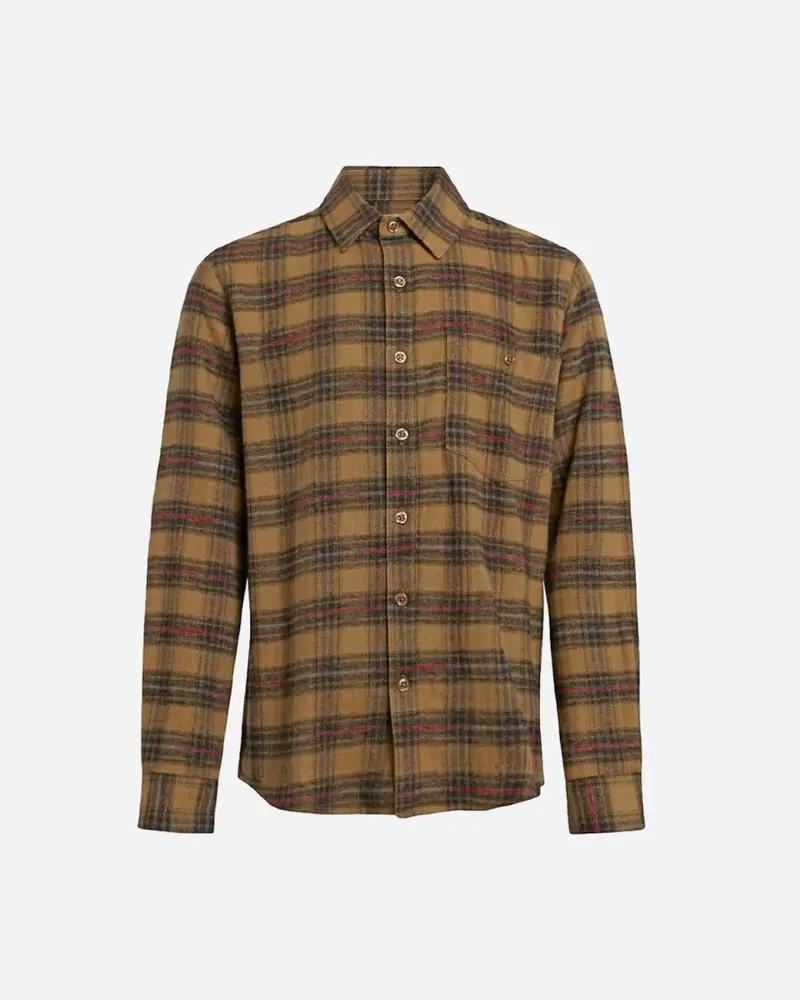 Teen Waldo Flannel Shirt - Coffee Brown