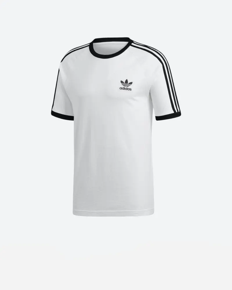 Teens 3 Stripes Tee - White/Black