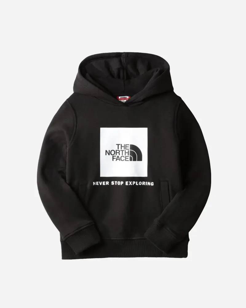 Teens Box Pullover Hoodie - Black