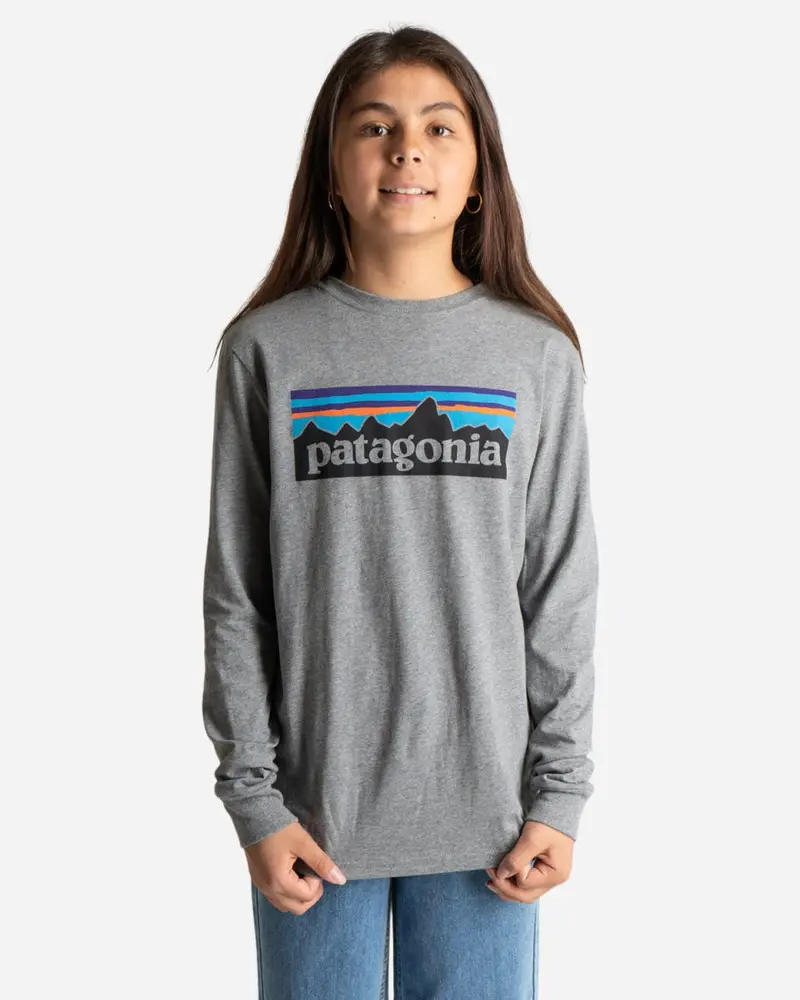 Teens L/S Graphic Organic T-Shirt - Grey