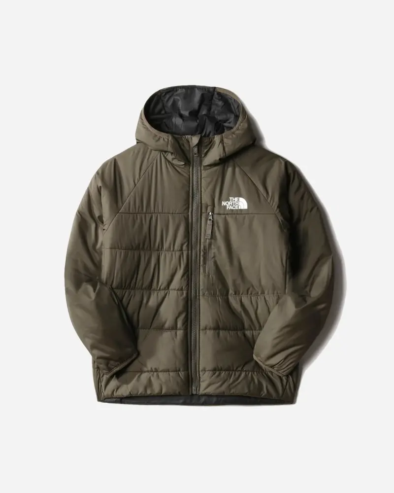 Teens Reversible Perrito Jacket - Taupe Green/Black